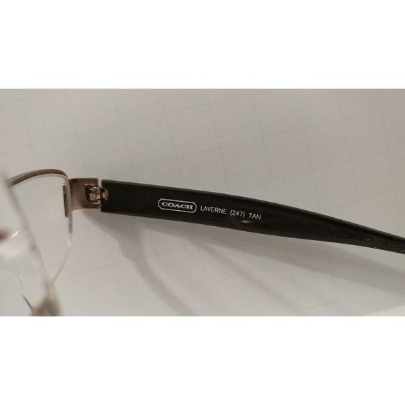 Authentic Coach Laverne 247 Tan 48*18*135* EYEGLASSES/SUNGLASSES Oval FRAMES - Picture 6 of 6